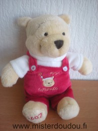 Doudou Ours Disney Beige salopette rouge my first christmas Winnie l'ourson my first christmas
2007