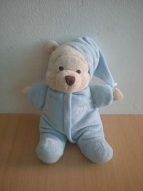 Doudou Ours Disney Bleu winnie pooh 