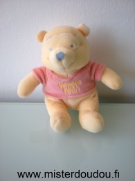 Doudou Ours Disney Jaune tshirt rose winnie the pooth 