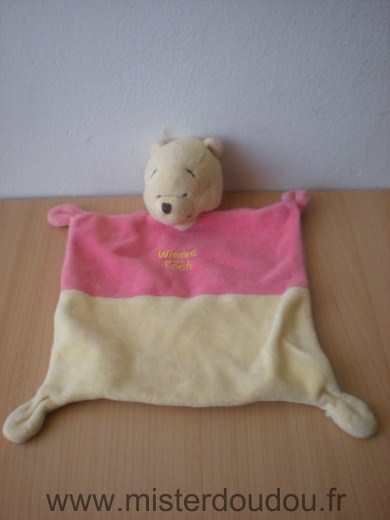 Doudou Ours Disney Rose jaune 