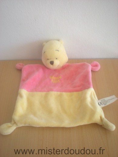 Doudou Ours Disney Rouge clair jaune 