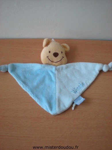 Doudou Ours Disney Winiie bleu 