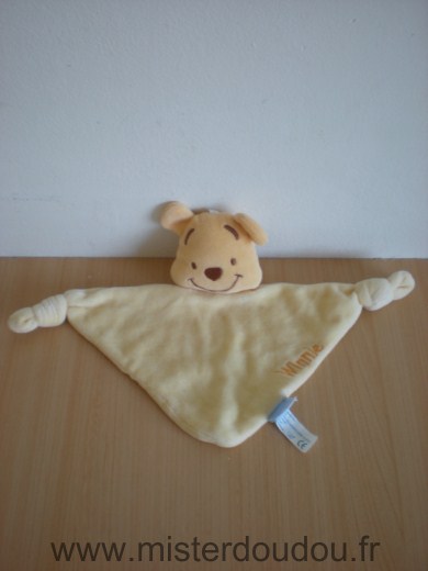 Doudou Ours Disney Winnie jaune 