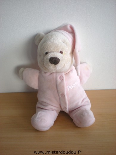 Doudou Ours Disney Winnie the pooh  pyjama rose 