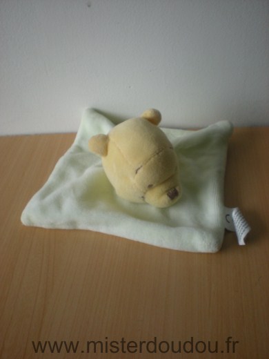 Doudou Ours Disney Winnie vert jaune 