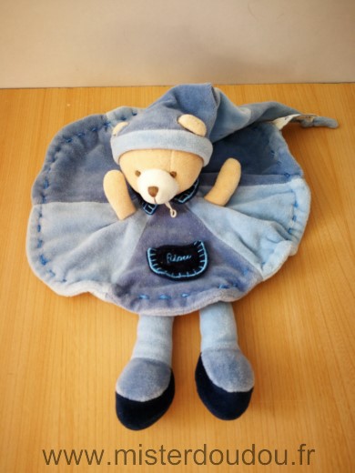 Doudou Ours Doudou et compagnie Filou bleu 