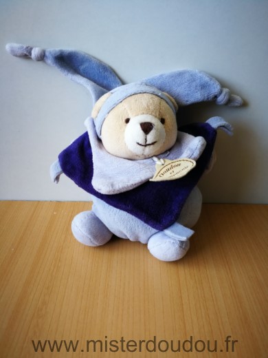 Doudou Ours Doudou et compagnie Mauve violet 