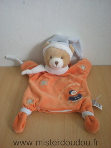 Doudou Ours Doudou et compagnie Orange 