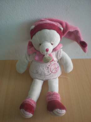 Doudou Ours Doudou et compagnie Rose minouchette 