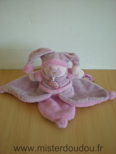 Doudou Ours Doudou et compagnie Rose petales douceur macaron 