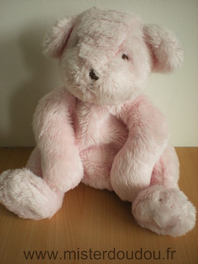 Doudou Ours Du pareil au même Rose 