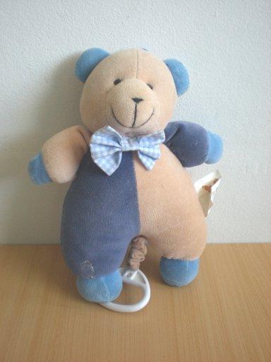 Doudou Ours Dupuis Bleu beige 