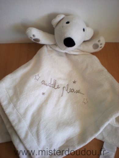 Doudou Ours Early days Blanc cuddle please 
