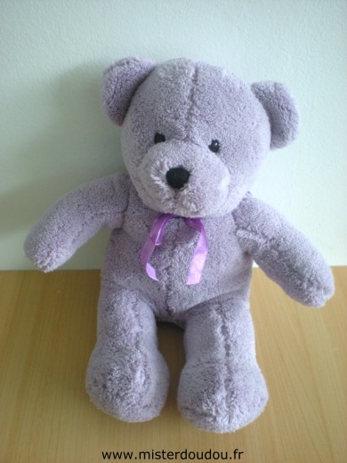 Doudou Ours Enesco Mauve 