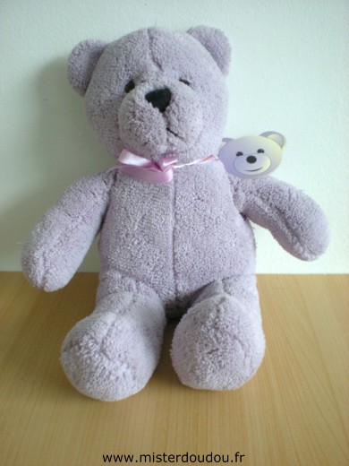 Doudou Ours Enesco Mauve 