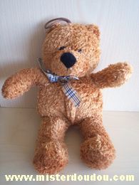 Doudou Ours Forest Marron Billes pour les yeux