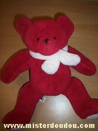 Doudou Ours France loisirs Rouge 