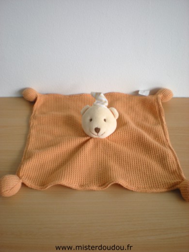 Doudou Ours Francoise saget Orange 