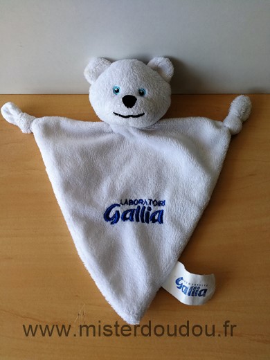 Doudou Ours Gallia Blanc 