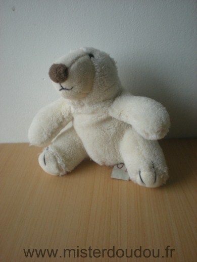 Doudou Ours Gipsy Blanc 