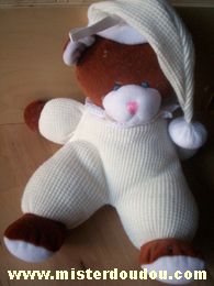 Doudou Ours Gipsy Blanc marron 