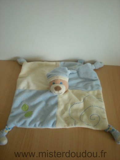 Doudou Ours Gipsy Bleu ecru 