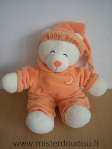 Doudou Ours Gipsy Orange baby bear 