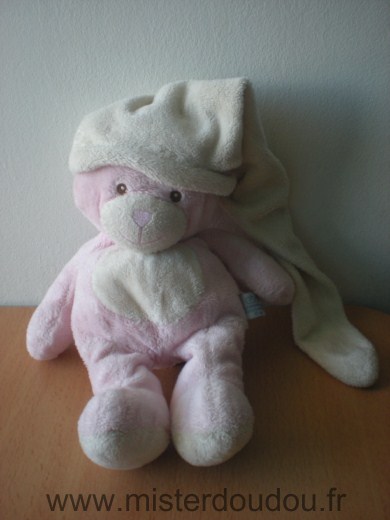 Doudou Ours Gipsy Rose blanc 