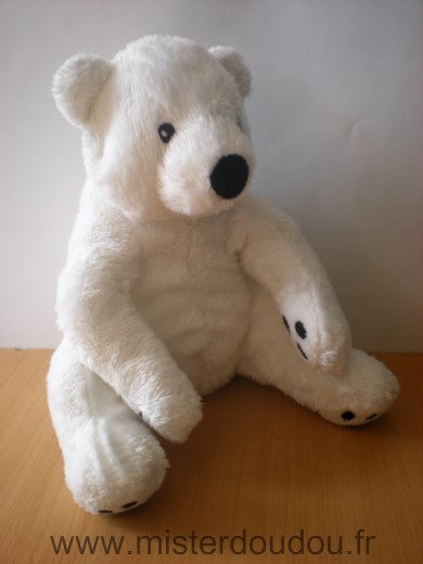 Doudou Ours H et m Blanc 