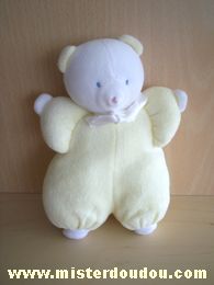 Doudou Ours Histoire d ours Jaune blanc 