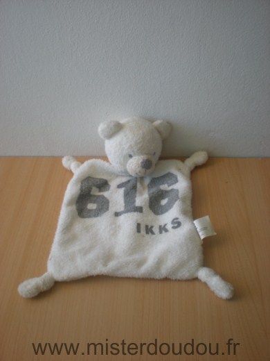 Doudou Ours Ikks Blanc 616 