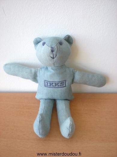 Doudou Ours Ikks Bleu ikks 