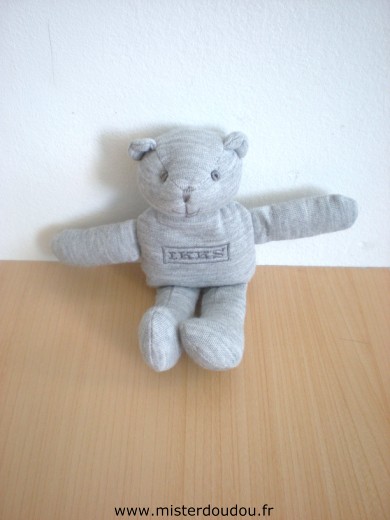 Doudou Ours Ikks Gris 