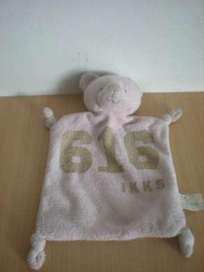 Doudou Ours Ikks Rose 616 