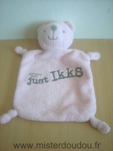 Doudou Ours Ikks Rose 