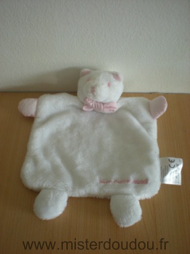 Doudou Ours Jacadi Blanc rose toute petite jacadi 