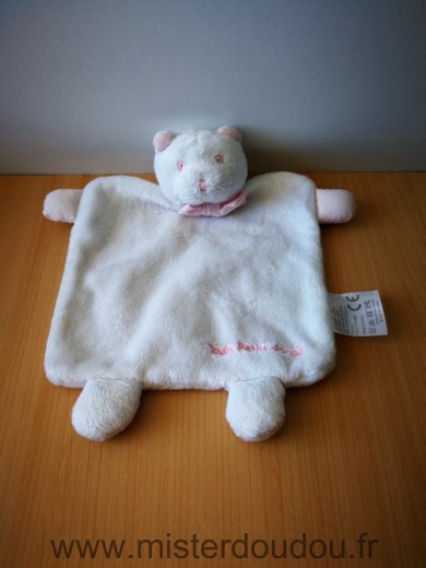 Doudou Ours Jacadi Blanc rose toute petite jacadi 