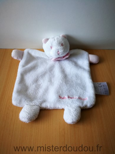 Doudou Ours Jacadi Blanc rose toute petite jacadi 