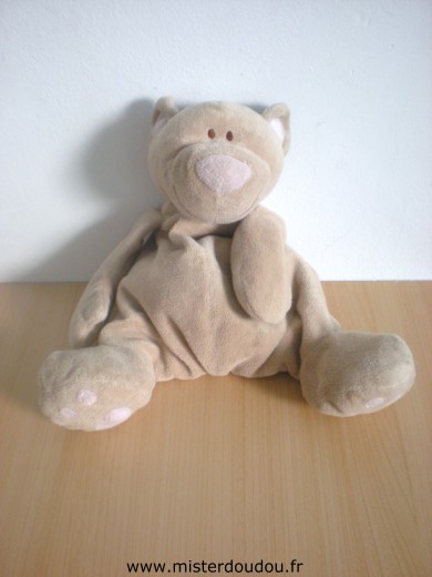 Doudou Ours Jollybaby Beige nez rose 