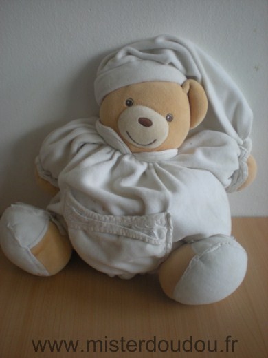 Doudou Ours Kaloo Blanc Doudou taché, petit prix