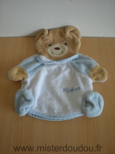 Doudou Ours Kaloo Blanc bleu 