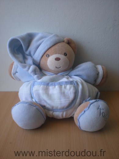 Doudou Ours Kaloo Blanc bleu 