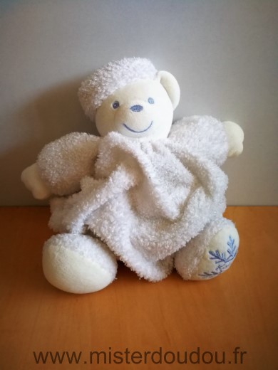 Doudou Ours Kaloo Blanc flocon neige 