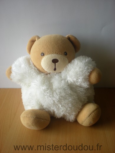 Doudou Ours Kaloo Blanc fur 