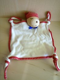 Doudou Ours Kaloo Blanc rouge 