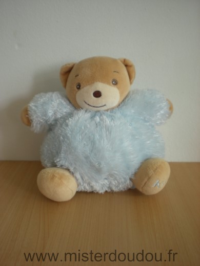 Doudou Ours Kaloo Fourrure bleue fur 