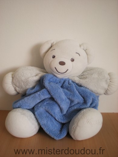 Doudou Ours Kaloo Plume bleu 