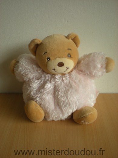 Doudou Ours Kaloo Plume rose 