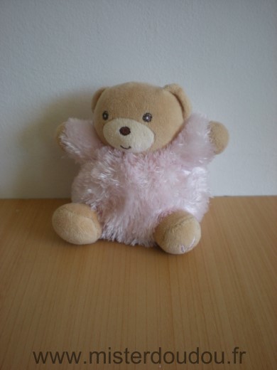 Doudou Ours Kaloo Plume rose 