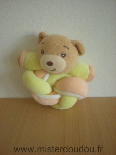 Doudou Ours Kaloo Vert rose 